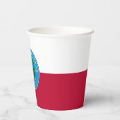 Texan Flag & Seal, Flag of Texas Papieren Bekers (Achterkant)