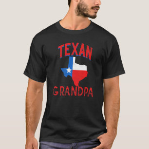 Texan Grandpa Flag Texas Proud Vintage Granddad Gr T-shirt