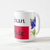 Texan Pride, Texas Drapeau avec Bluebonnets, Mug (Devant droit)
