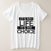 Texan Pro Choice Protesting Banner Grote Maat T-shirt (Design voorkant)