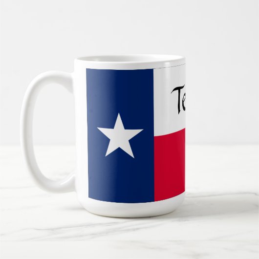 Texan, Texas Drapeau avec Bluebonnets, Mug (Gauche)