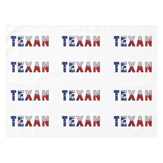 Texan Waving Flag Tafelkleed (Voorkant (Horizontaal))