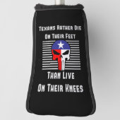 Texanen sterven liever op hun voeten golfheadcover (Draai 90)