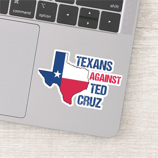Texanen tegen Ted Cruz-laptop Sticker (Detail)