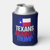 Texanen tegen Trump Blue Blikjeskoeler (Blikje Voorkant)