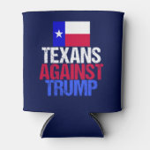 Texanen tegen Trump Blue Blikjeskoeler (Voorkant)