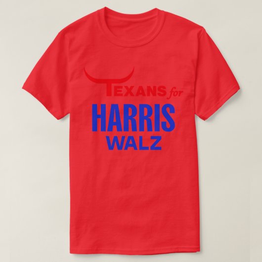 Texanen voor Kamala Tim Walz 2024 TShirt (Design voorkant)