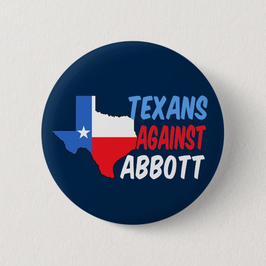 Texans against Greg Abbott Texas Democracy Politic Ronde Button 5,7 Cm (Voorkant)