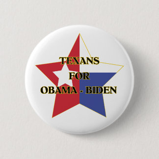Texans voor Obama-Biden Ronde Button 5,7 Cm