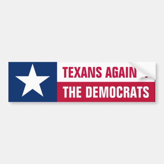 Texans vs. Democraten Bumpersticker (Voorkant)