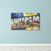 Texarkana, Arkansas - Grote lettertjes Canvas Afdruk (Insitu (Houten vloer))