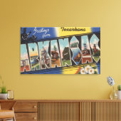 Texarkana, Arkansas - Grote lettertjes Canvas Afdruk (Insitu (Woonkamer))