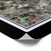 Texarkana Texas Satellite Poster Carte (Coin)