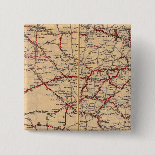 Texas 11 vierkante button 5,1 cm