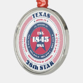 Texas 28e staat kerstversiering metalen ornament (Links)