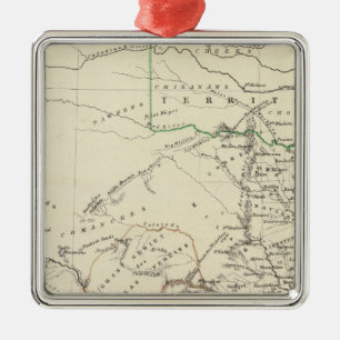 Texas 2 metalen ornament