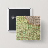 Texas 3 vierkante button 5,1 cm (Voorkant /achterkant)