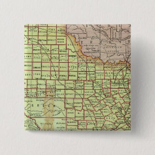 Texas 3 vierkante button 5,1 cm