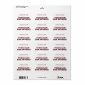 Texas A&M San Antonio Etiket (Full Sheet)