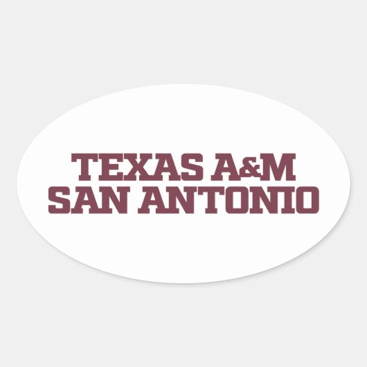 Texas A&M San Antonio Ovale Sticker (Voorkant)