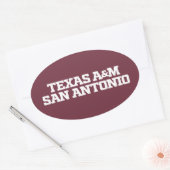 Texas A&M San Antonio Ovale Sticker (Envelop)