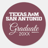 Texas A&M San Antonio Ronde Sticker (Voorkant)
