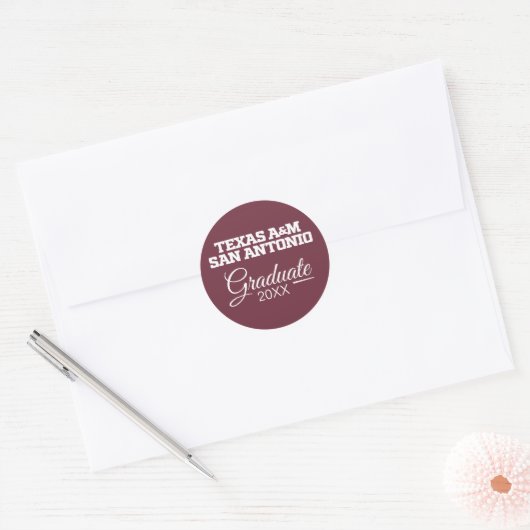 Texas A&M San Antonio Ronde Sticker (Envelop)