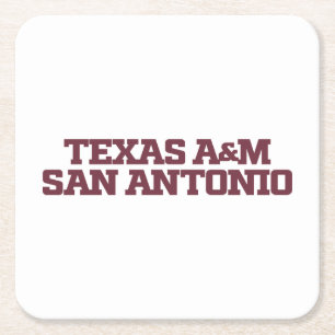 Texas A&M San Antonio Vierkante Kartonnen Onderzetter