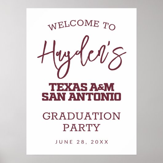 Texas A&M University - San Antonio Poster (Voorkant)