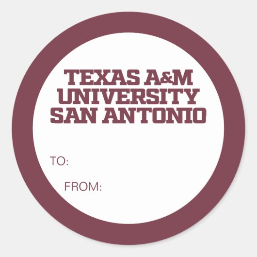 Texas A&M University - San Antonio Ronde Sticker (Voorkant)