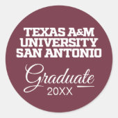 Texas A&M University - San Antonio Ronde Sticker (Voorkant)
