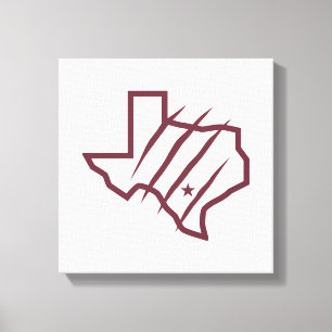 Texas A&M University - San Antonio Staat Logo Canvas Afdruk