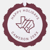 Texas A&M University - San Antonio | Staat Logo Ornament Kaart (Voorkant)