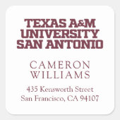 Texas A&M University - San Antonio Vierkante Sticker (Voorkant)