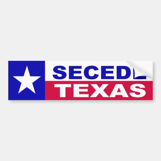 Texas afscheiding bumpersticker (Voorkant)