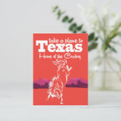 Texas Alternative Red Travel Poster Briefkaart (Staand voorkant)