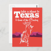 Texas Alternative Red Travel Poster Briefkaart (Voorkant / Achterkant)