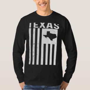Texas American Flag Distress Texan  Patr T-shirt