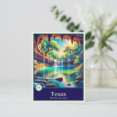 Texas | Anime Style Cel Shaded Briefkaart (Staand voorkant)