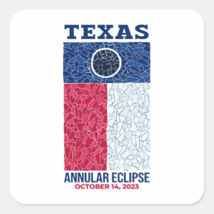 Texas Annular Eclipse Square Sticker