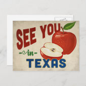 Texas Apple - Vintage Travel Briefkaart (Voorkant / Achterkant)