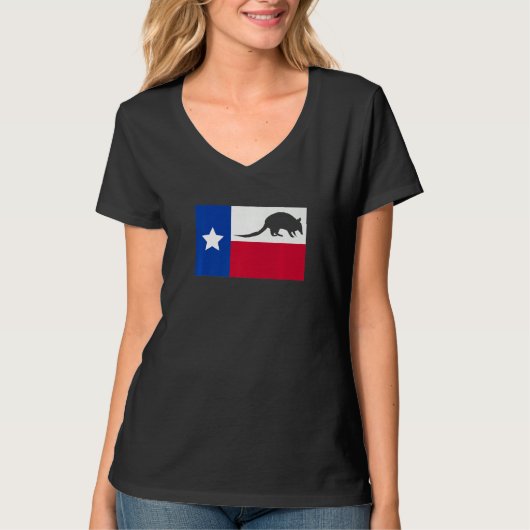 Texas Armadillo Flag Premium T-shirt (Voorkant)