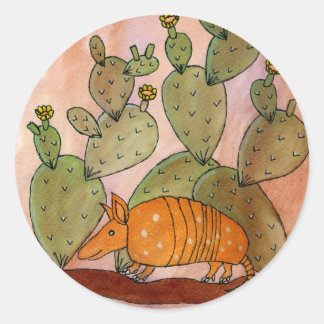 Texas Armadillo Ronde Sticker