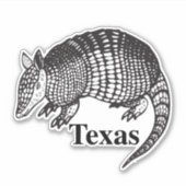 Texas Armadillo Sticker (Voorkant)