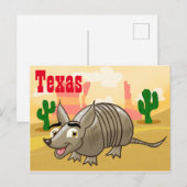Texas Armadillo Travel Briefkaart (Voorkant / Achterkant)