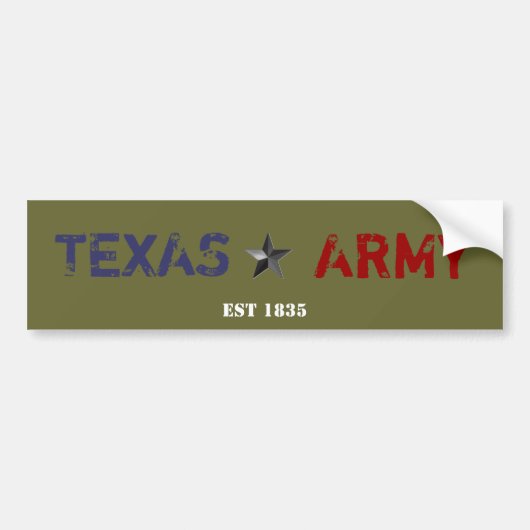 TEXAS ARMY BUMPERSTICKER (Voorkant)