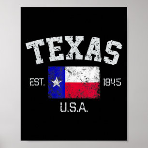 Texas Austin EST 1845 voor mannen Vrouwen & amp; Poster