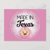 Texas Baby Funny Pink New Girl Briefkaart (Voorkant)