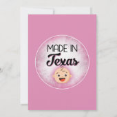 Texas Baby shower Funny Pink Girls Invitation (Dos)