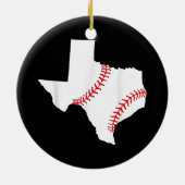 Texas Baseball State grappig Texas Baseball Keramisch Ornament (Achterkant)